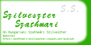 szilveszter szathmari business card