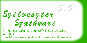 szilveszter szathmari business card